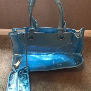 Dolce & Gabbana clear blue beach style tote